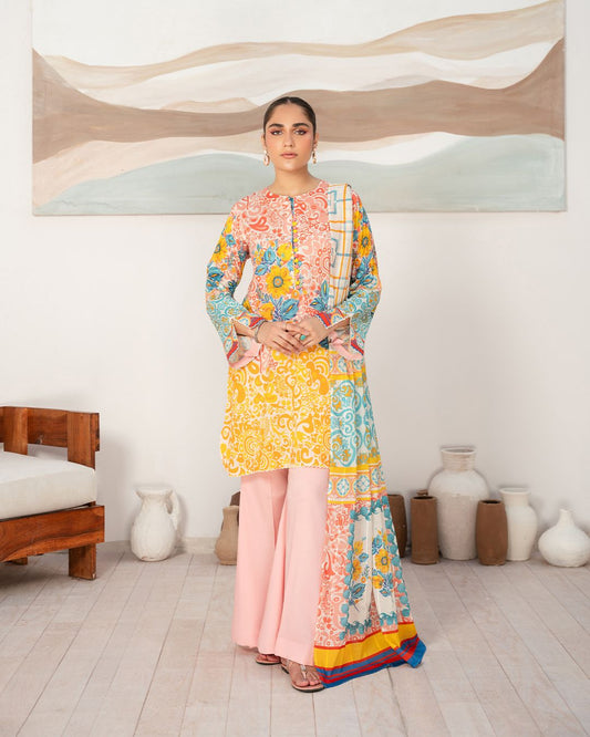 3-piece Lawn suit (Tulip Trails by GJ Collections)