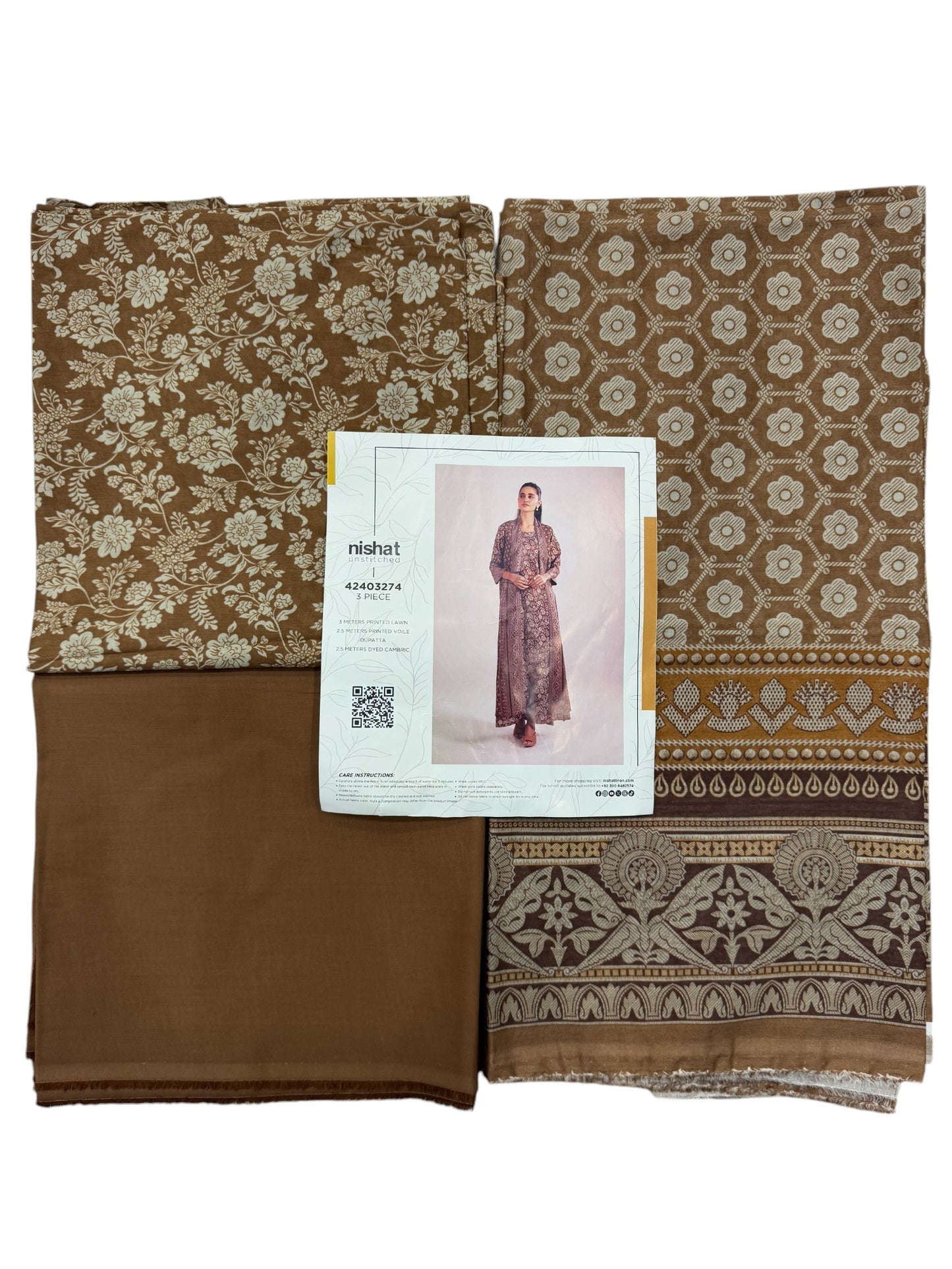 3-piece  Lawn Suit ( Nishat)